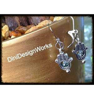 💛3 for $25! Hamsa Earrings with Swarovski Accents